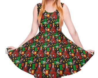 pac man skater dress Level up your fashion game CowCow Clothing x Happy National Video Game Day Photo credit: @beautyjudy . . . . Black Pac Man Skater Dress https://www.amazon.com/dp/B07R4XLH7F