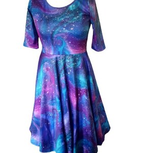 Northern Lights Space Galaxy Print Skater Dress Sizes S 3XL - Etsy