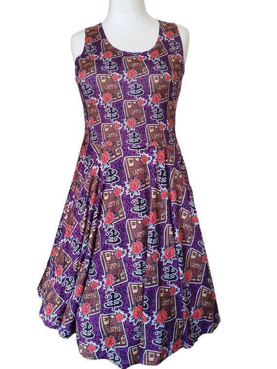 buffy the vampire slayer purple dress Buffy vampire slayer inspired print skater dress- Sizes S- 5XL plus size