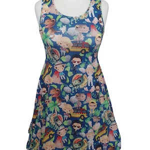 Jurassic Park dinosaur inspired print skater dress- Sizes S- 5XL plus size
