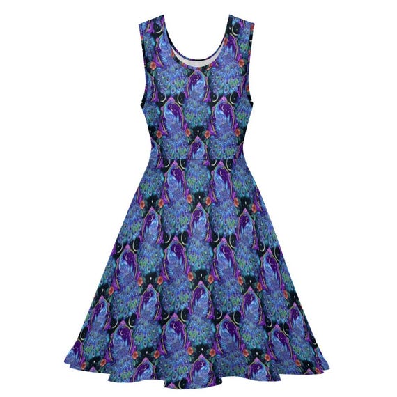 peacock skater dress Yves Saint Laurent