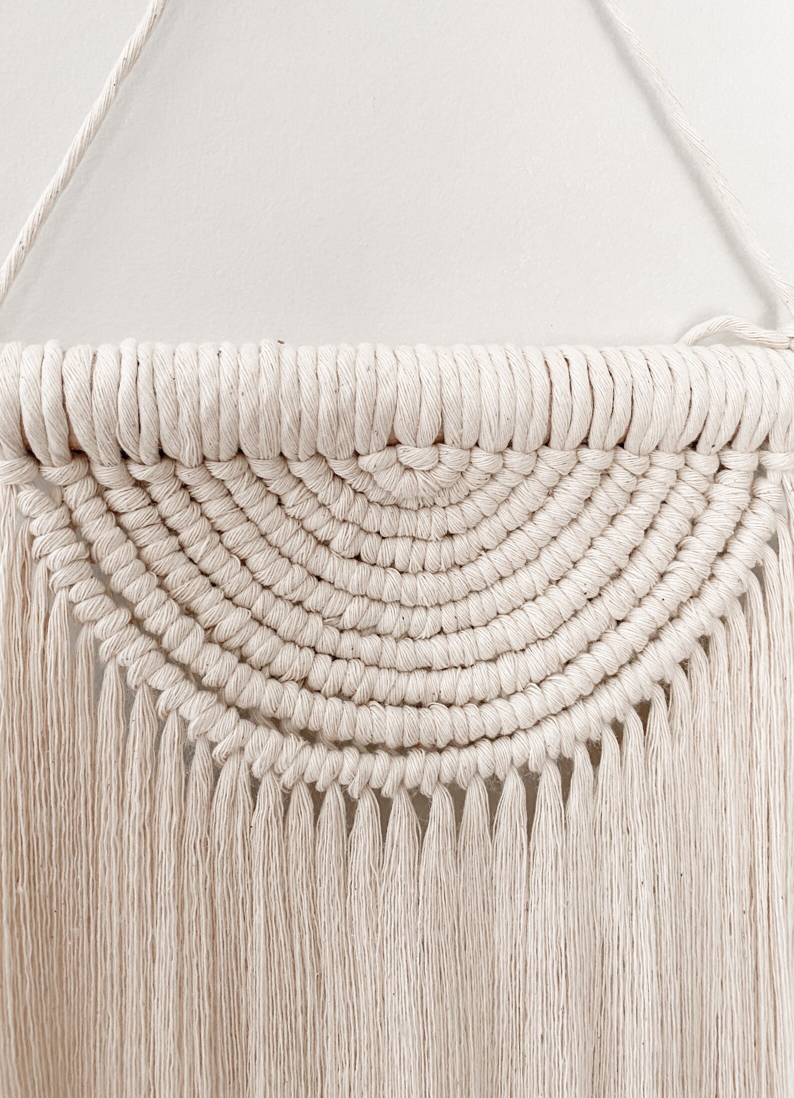 Macramé Wall Hanging Macramé Semi Circle Half Moon Hanging Natural Wall Hanging Etsy Australia