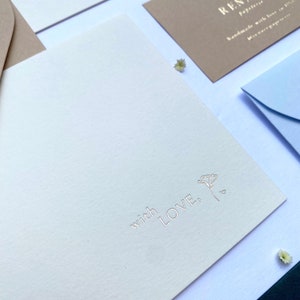 Thank you Cards | &quot; With Love&quot;  Notecards | Stationery Set of 6