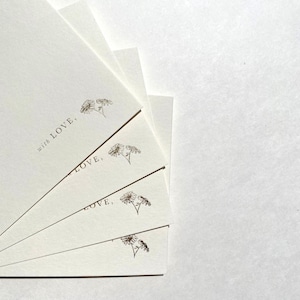 Notecards | Greeting Cards | Thank You Cards |  Personalized Stationery| With Love Foil Press Printing