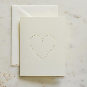 Carte de voeux coeur minimaliste