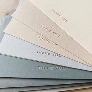 Cartões de agradecimento Ombre Dusty Blue