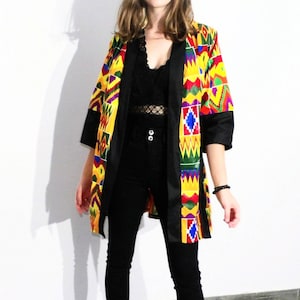 Wax kimono jacket blazer