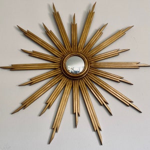 Grosvenor Hartley Interiors Vintage Inspired Sunburst Mirror