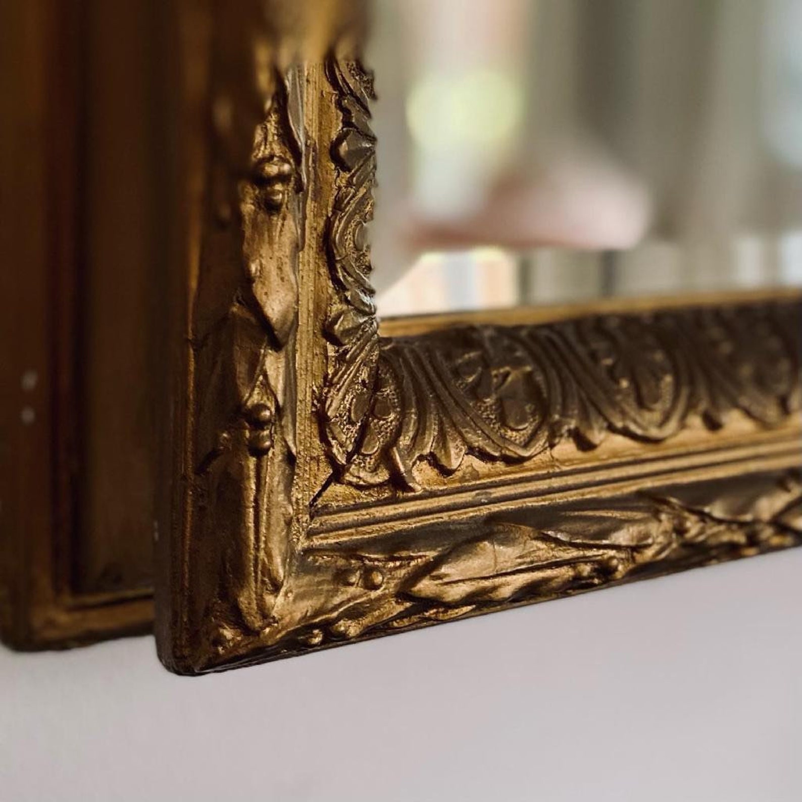 Stunningly Decorative Large Antique Mirror - Etsy UK