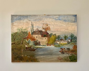 1907 Oil on Canvas English Landscape Painting