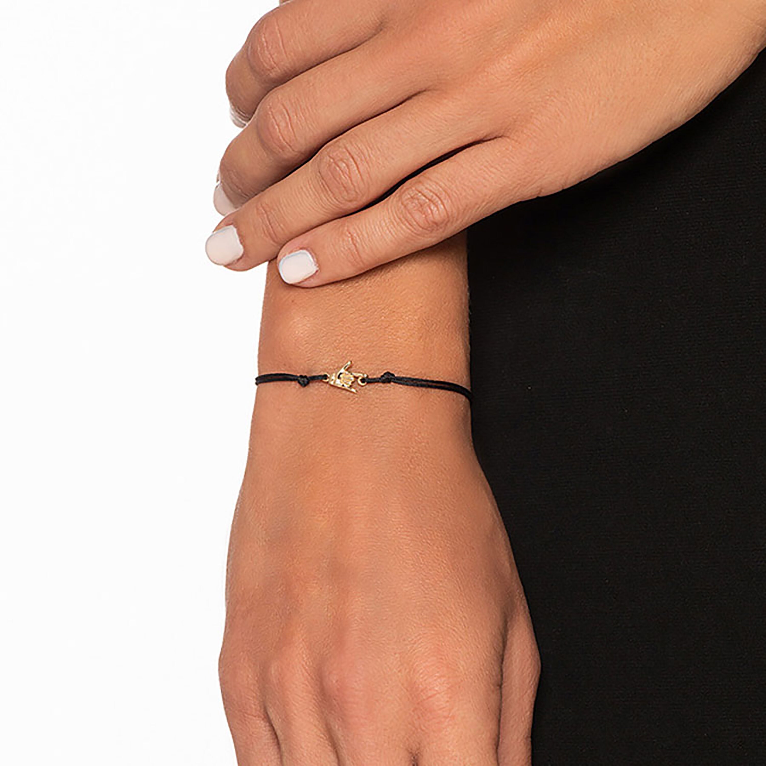 Solid Gold ASL Love Bracelet Sign Language Bracelet Gold Etsy