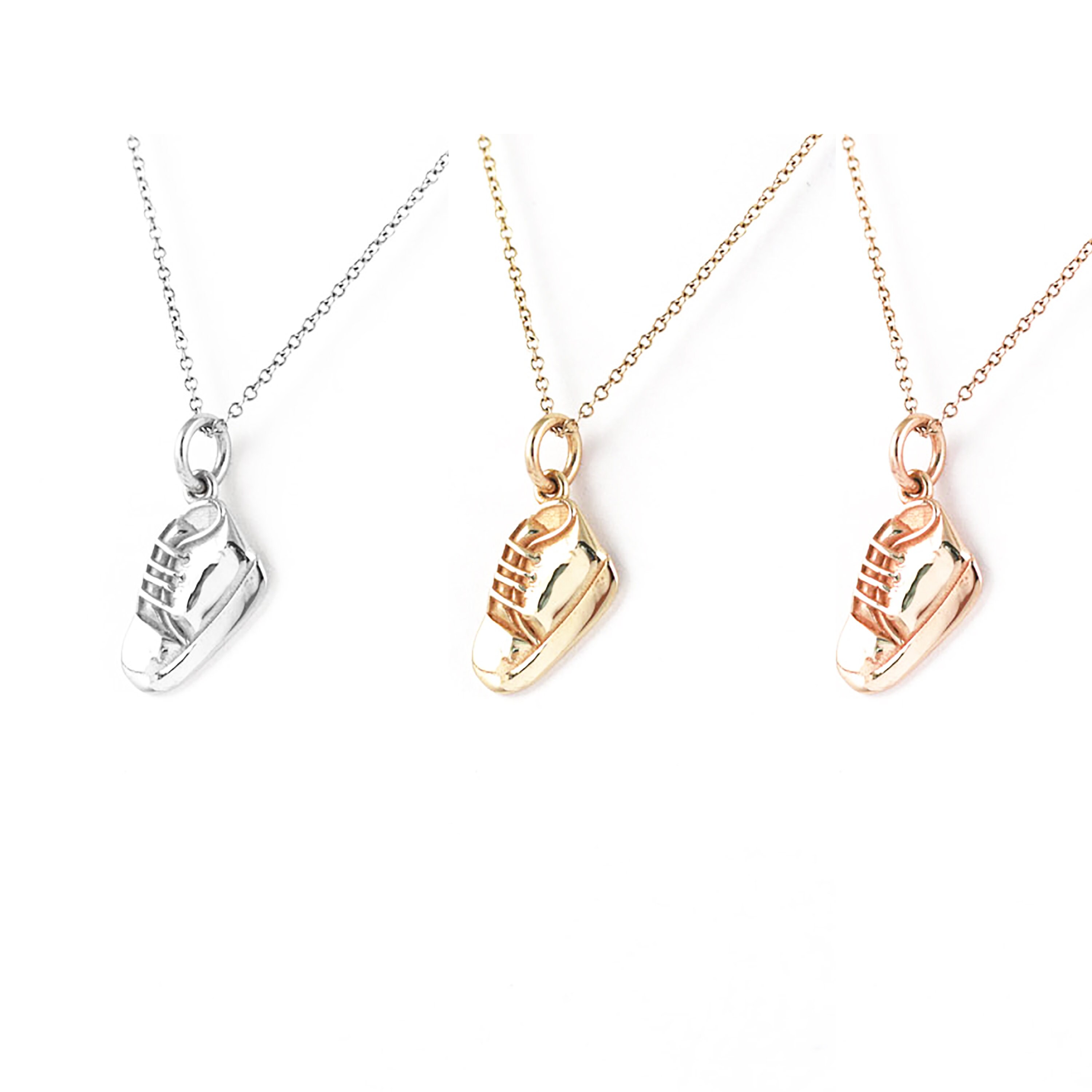 Solid Gold Baby Shoe Necklace Pregnancy Gift for Daughter Etsy
