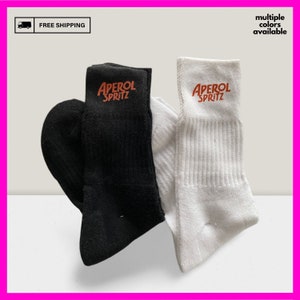 Aperol Spritz Socks Funny Aperol Gift For Girlfriend Unisex Party Outfit Socks Trendy Gifts Holy Aperoli Socks Gift