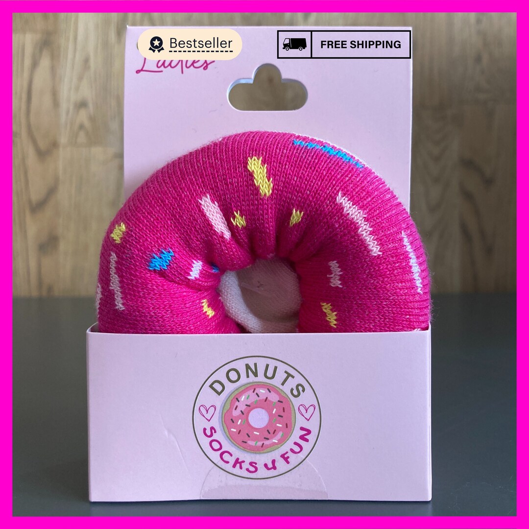 Donut Socks Gift Sweet Party Socks Sweet Donut Present Girlfriend