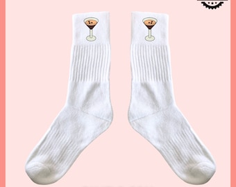 Funny Socks Espresso Martini Gift Present Socks Gift for her High Quality Socks Custom Socks Gift Couple Gift Drink Party Gift Alcohl