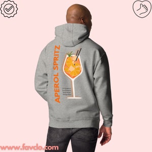 Hoe te mixen Aperol Hoodie sweatshirt Aperol Spritz trui print trui ronde hals alcohol cadeau Valentijnsdag vrouw en man trendy cool shirt afbeelding 6