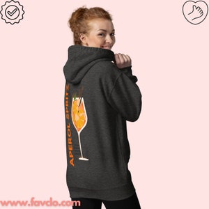 Hoe te mixen Aperol Hoodie sweatshirt Aperol Spritz trui print trui ronde hals alcohol cadeau Valentijnsdag vrouw en man trendy cool shirt afbeelding 3