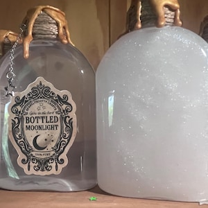 Glow in the Dark Bottled Moonlight decorative potion bottle. *Customer Favourite!* ASMR Stress relief gift image 7
