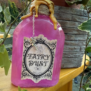 Botella de poción decorativa de polvo de hadas, regalo de hadas