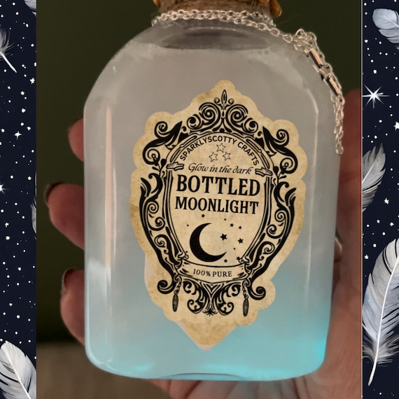 Glow in the Dark Bottled Moonlight decorative potion bottle. *Customer Favourite!* ASMR Stress relief gift