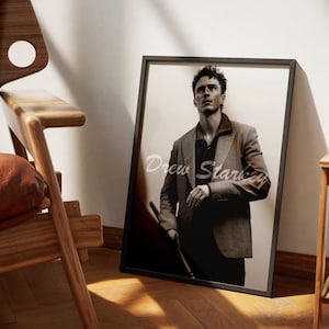 Drew Starkey Black and White Poster / Outer Banks Actor Poster / Room Decor Wall Art / Poster Gift / Rolled Poster