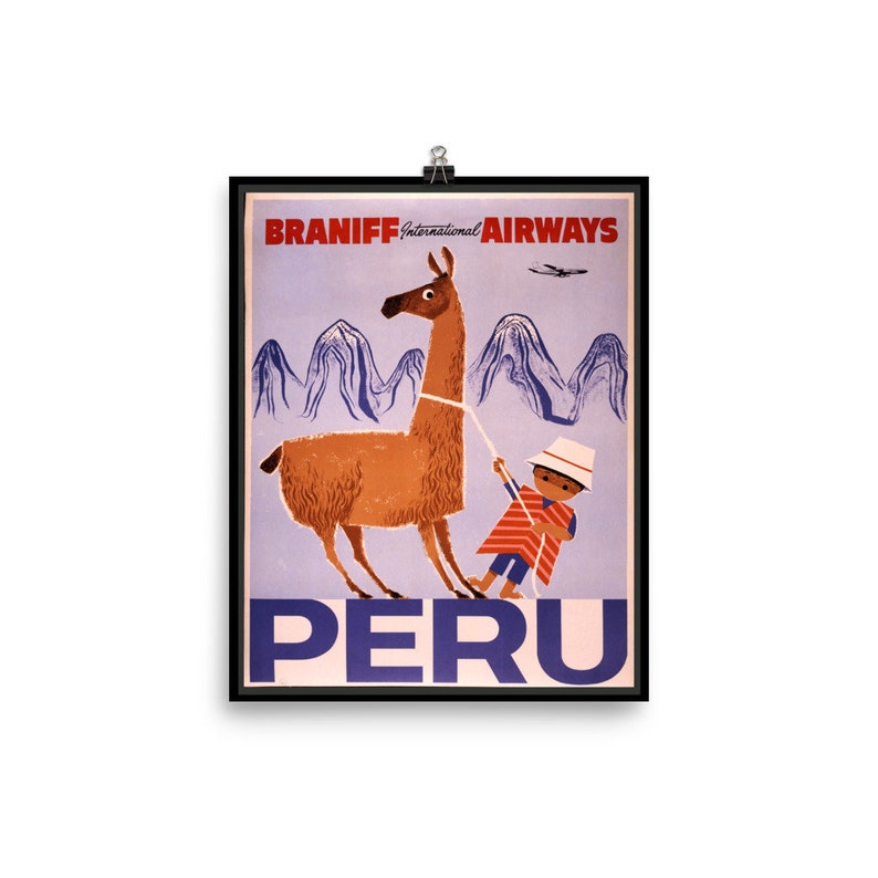 Peru South america Vintage Travel Posters Colorful
