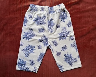 Vintage UNUSED with tag girl cylcing shorts - cotton, elastic waist, bear, flowers, squares, butterflies patterns, age 10, 12 or 14