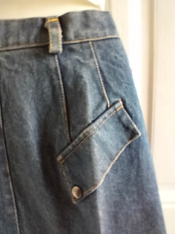 80's vintage short denim skirt - UNUSED deadstock… - image 6