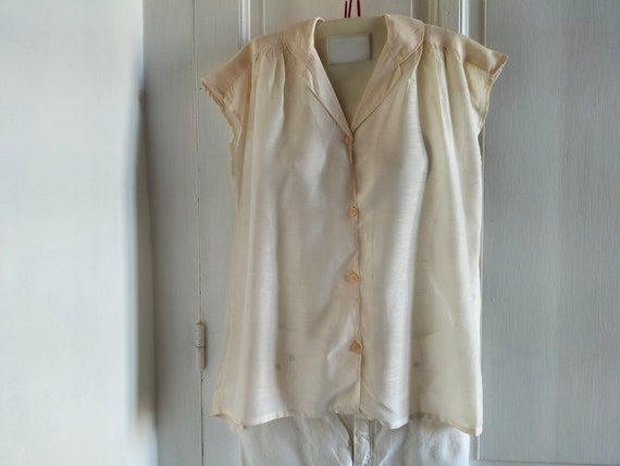 UNUSED vintage sleeveless 80's blouse - 4 colors … - image 9