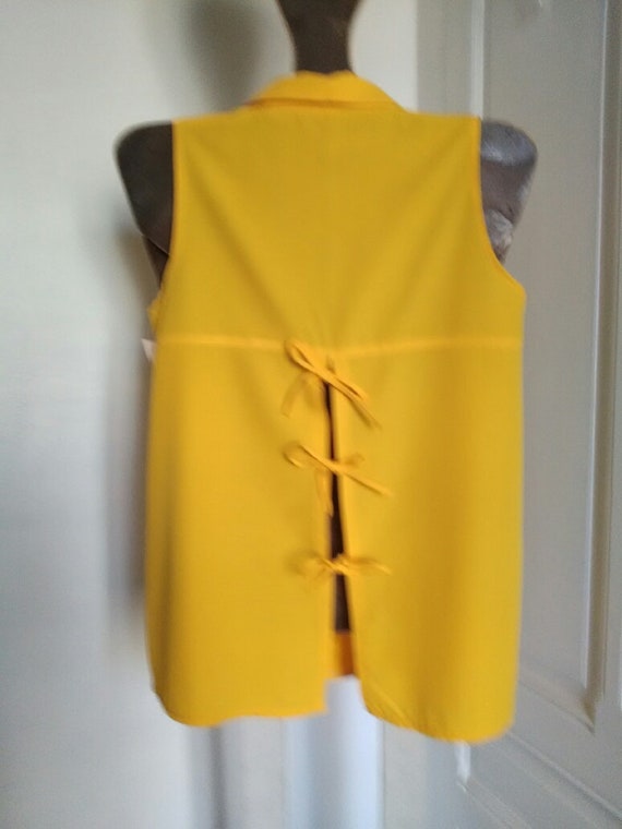 UNUSED vintage sleeveless yellow Tunic - women's … - image 4
