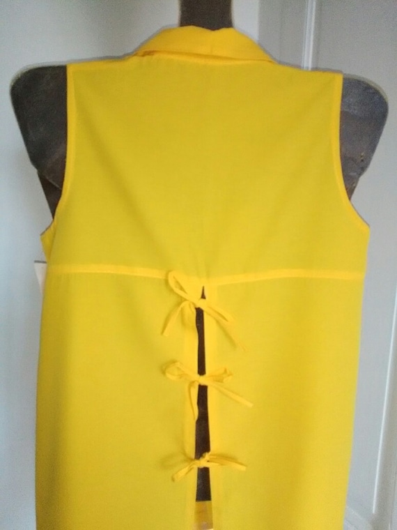 UNUSED vintage sleeveless yellow Tunic - women's … - image 3