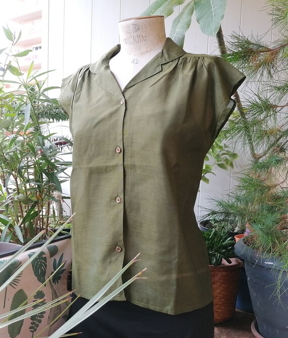 UNUSED vintage sleeveless 80's blouse - 4 colors … - image 6