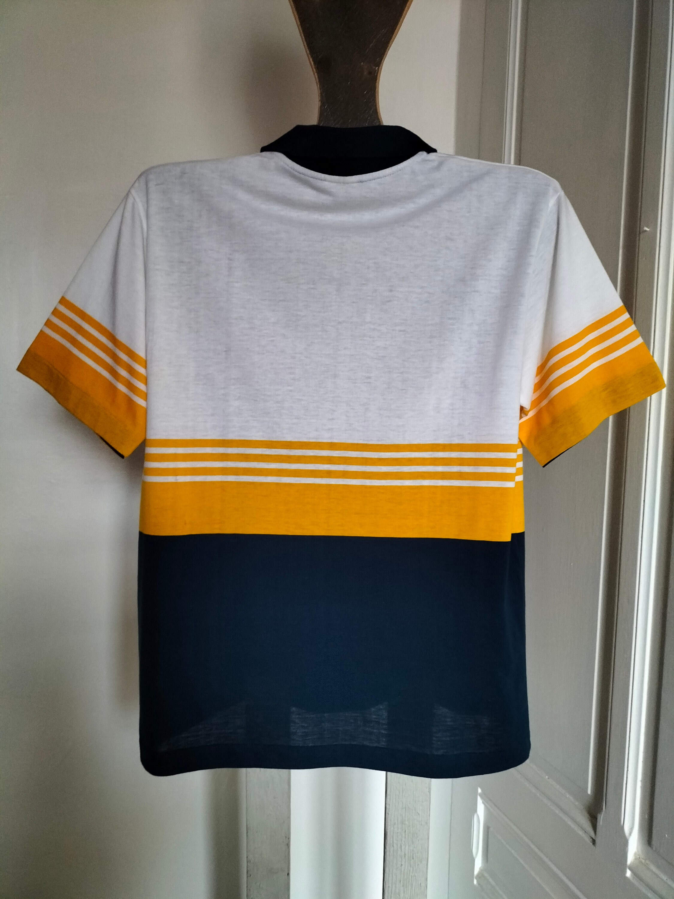 UNUSED Vintage Men's Color Block Polo Shirt 90's Fashion
