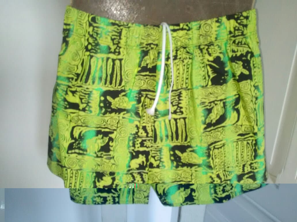 Neon yellow shop shorts