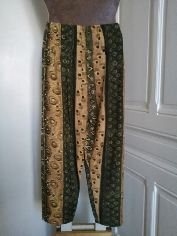 UNUSED vintage womens  summer trousers - brown kh… - image 4