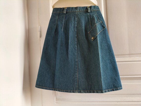 80's vintage short denim skirt - UNUSED deadstock… - image 5