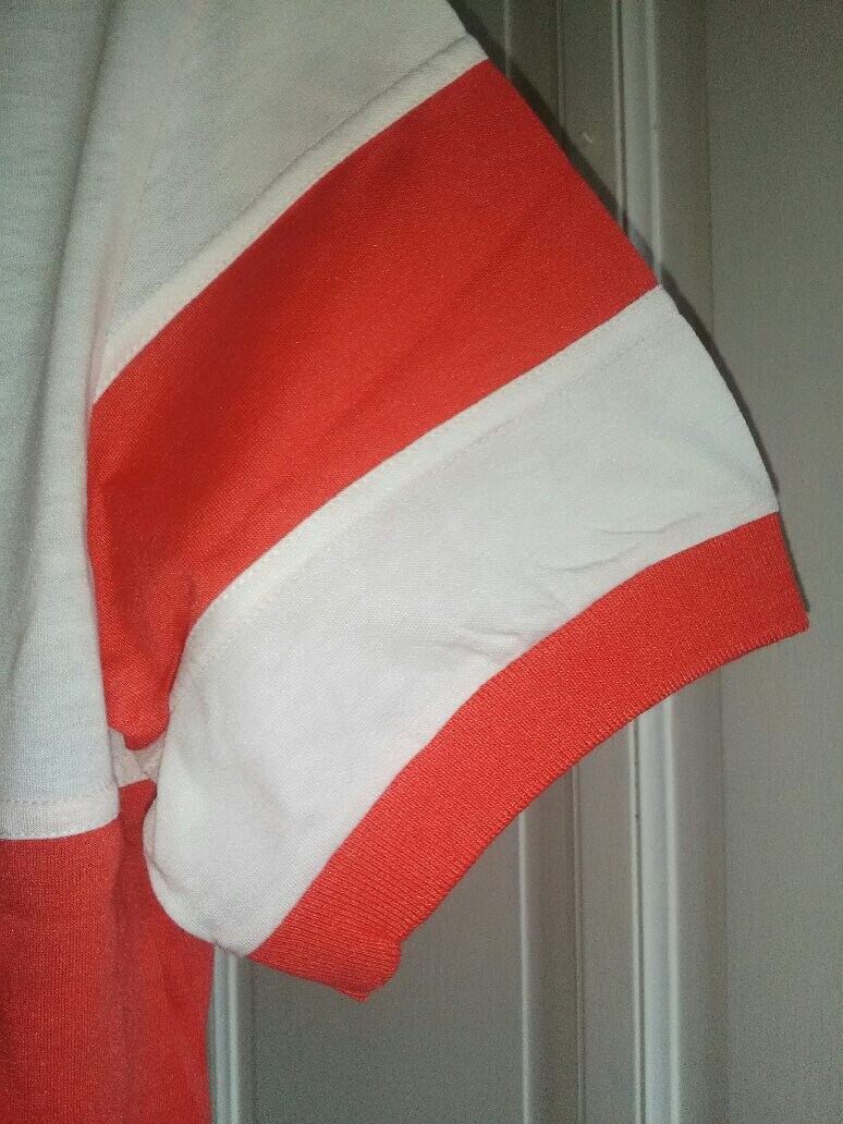 UNUSED Vintage Men's Color Block Polo Shirt - 90's, Short