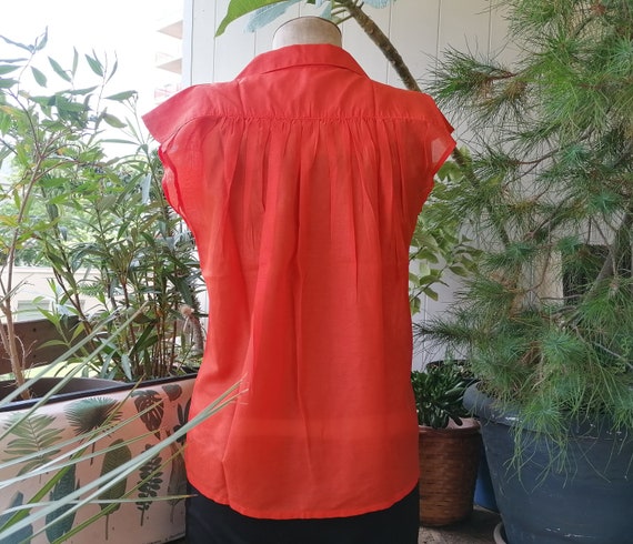 UNUSED vintage sleeveless 80's blouse - 4 colors … - image 2