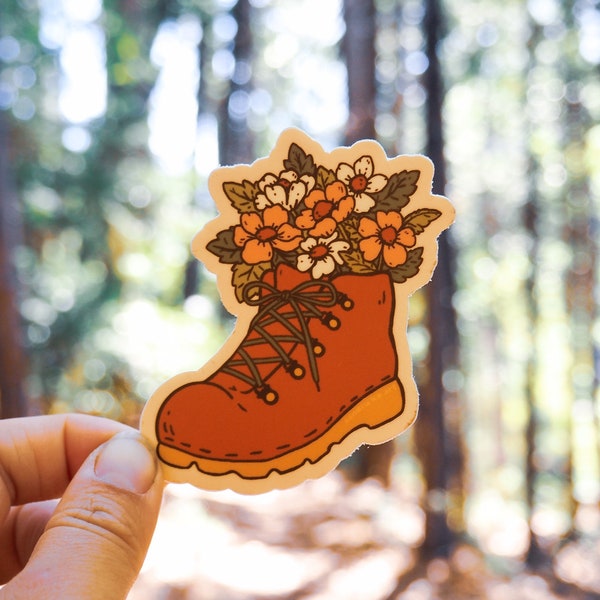 Vintage Hiking Boot Sticker