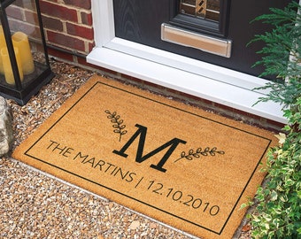 Personalized Custom Doormat | Housewarming Gift | Personalized Gift | Wedding Gift | New Home Gift | Welcome Door Mat | Welcome Mat