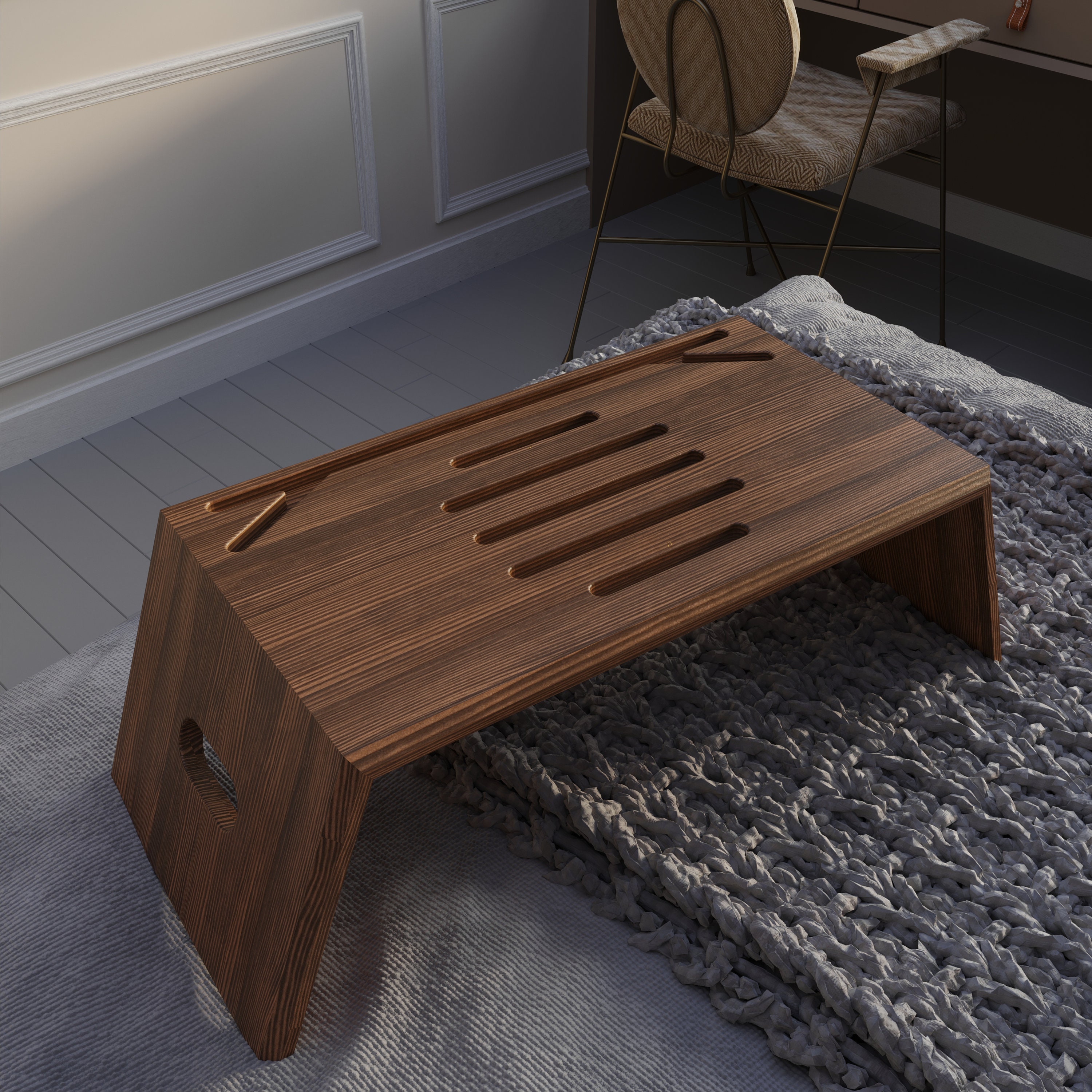 Breakfast In Bed Tray Table , Lap Desk, Foldable Laptop Table,Laptop Stand  For Sofa, Bed Trays For Eating And Laptops, Small Picnic Tables Portable  Bamboo Wood Grain From Promic, $36.46