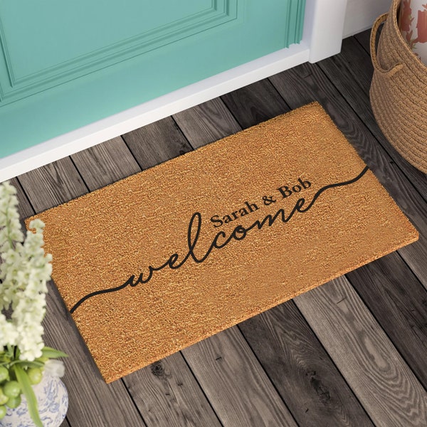 Personalized Custom Doormat | Housewarming Gift | Wedding Gift | Personalized Gift | New Home Gift | Welcome Door Mat | Last Name Doormat