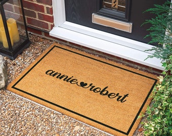 Personalized Custom Doormat | Welcome Door Mat | Personalized Gift | Wedding Gift | New Home Gift | Housewarming Gift | Front Door Decor