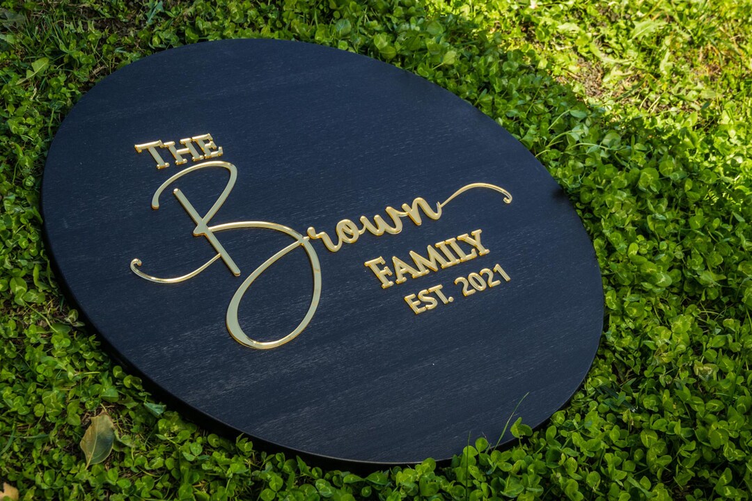 Custom Wood Family Name Sign: 3D Wedding Guest Book - Etsy
