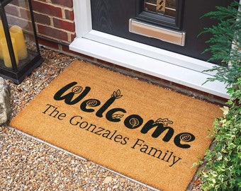 Personalized Custom Doormat | New Home Gift | Housewarming Gift | Personalized Gift | Welcome Door Mat | Wedding Gift | Door Mats