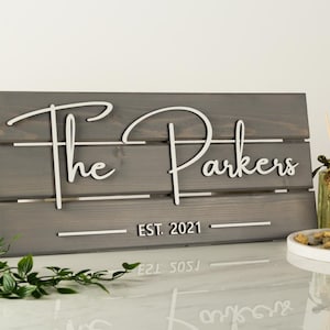 Home Decor, Personalized Gift, Housewarming Gift, Wall Art, 3D Sign, Family Last Name Sign, Custom Wood Sign, Anniversary Gifts, Wall Decor