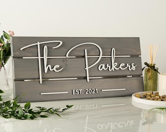 Home Decor, Personalized Gift, Housewarming Gift, Wall Art, 3D Sign, Family Last Name Sign, Custom Wood Sign, Anniversary Gifts, Wall Decor