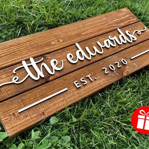 Family Name Sign | Custom Wood Sign | Personalized Bar Sign | Last Name Pallet Sign | Wedding Gift | Home Wall Decor | Anniversary Gift