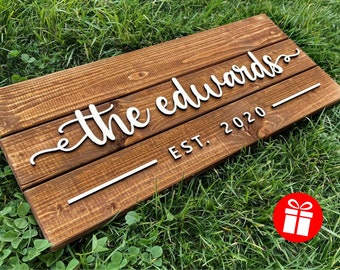 Family Name Sign | Custom Wood Sign | Personalized Bar Sign | Last Name Pallet Sign | Wedding Gift | Home Wall Decor | Anniversary Gift