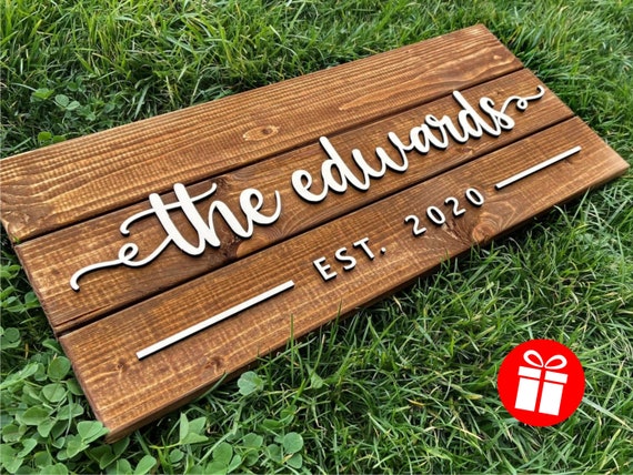 Family Name Sign Custom Wood Sign Personalized Bar Sign - Etsy